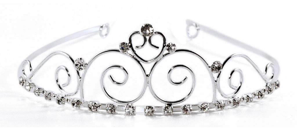 Beautiful Assorted Swirl Tiara with Rhinestone Gems - 6 units