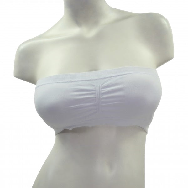 Women's Plus-Size White Bandeau Bras