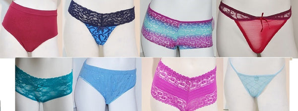 Womens Sexy Assorted Panty Pack - By Size