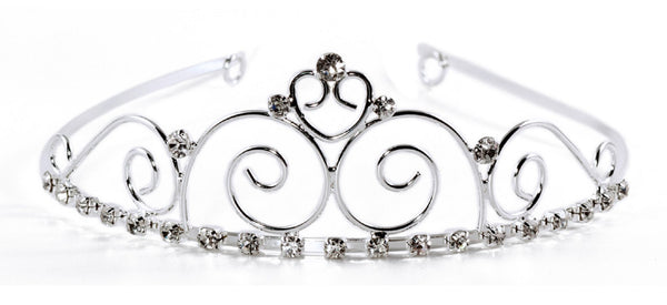 Beautiful Assorted Swirl Tiara with Rhinestone Gems - 6 units