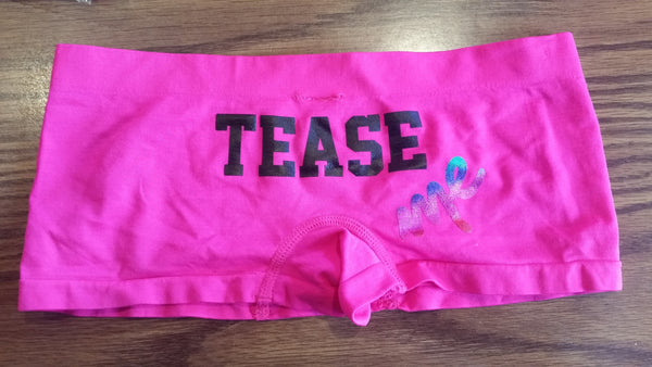 Women's Hot Pink Boyshorts - TEASE ME