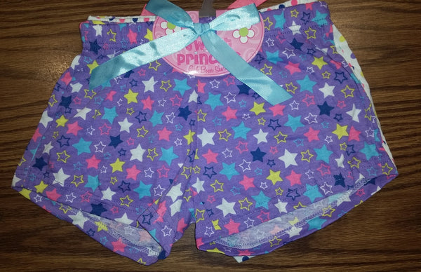 2Pack Girl's Cute Boxer Shorts Dots and Stars