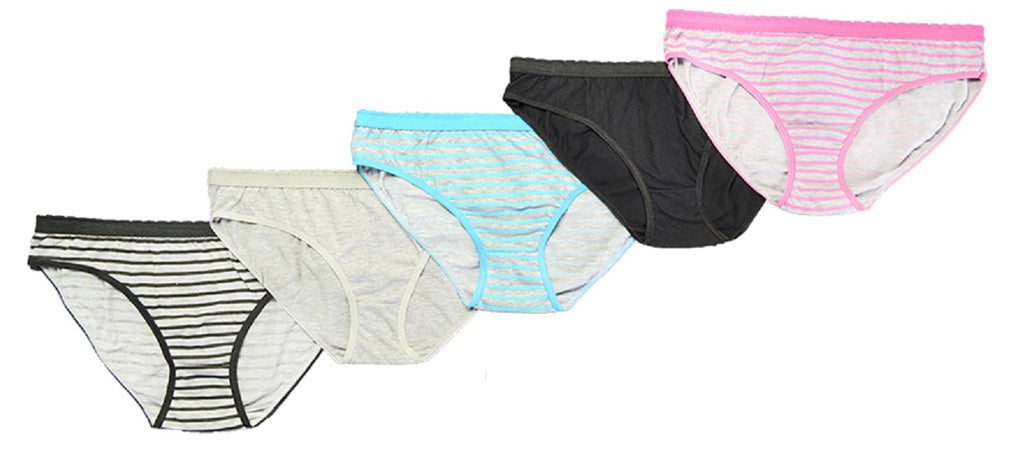 5pack Womens Cotton Panties Lingerie Underwear - Stripes