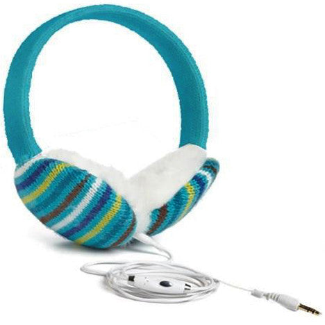 Chatties Wired Cozy Fashion Earmuffs with Built-in Speakers - Stripes