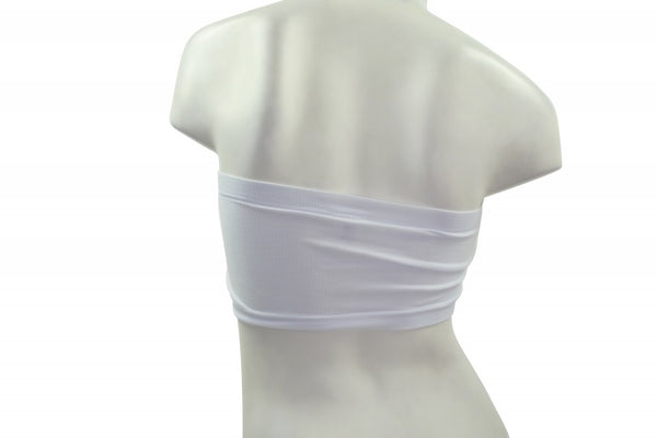 Women's Plus-Size White Bandeau Bras