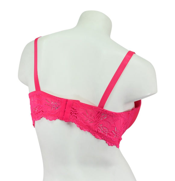 Plus-Size Hot Pink Full Coverage Bra
