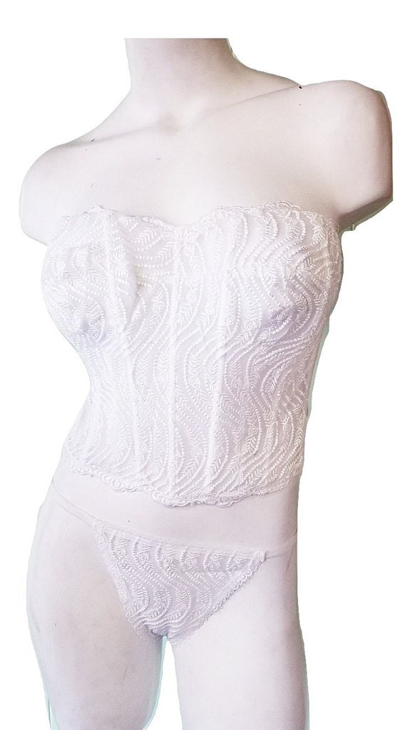 2 Piece Snow White Corset Set