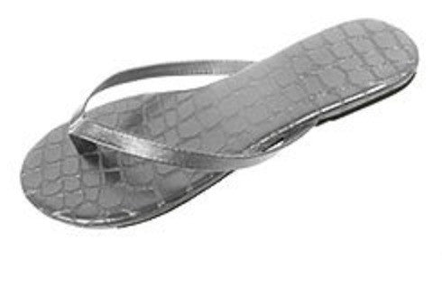 10 Pairs Flip-Flop Sandals with Crocodile-Embossed Footbed