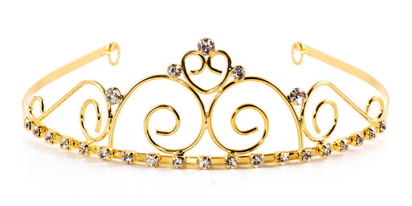 Beautiful Assorted Swirl Tiara with Rhinestone Gems - 6 units