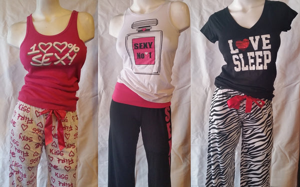 Wholesale Pajama Sets - Top + Long Bottoms 24 Assorted Pieces
