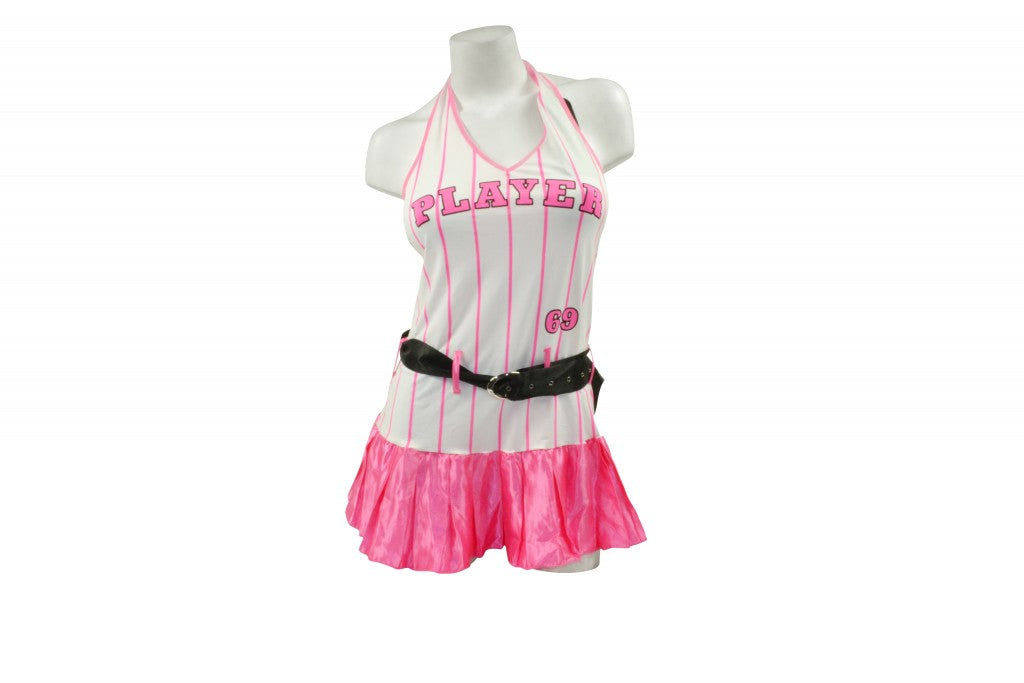 Women's Sexy Pink Player #69 Halloween DressUp Outfit