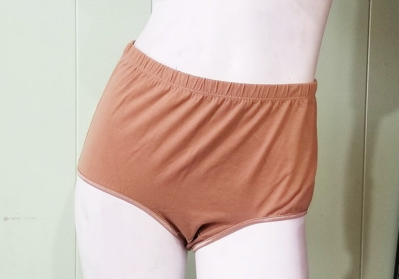 Brown Cotton Panties - Plus-Size Briefs