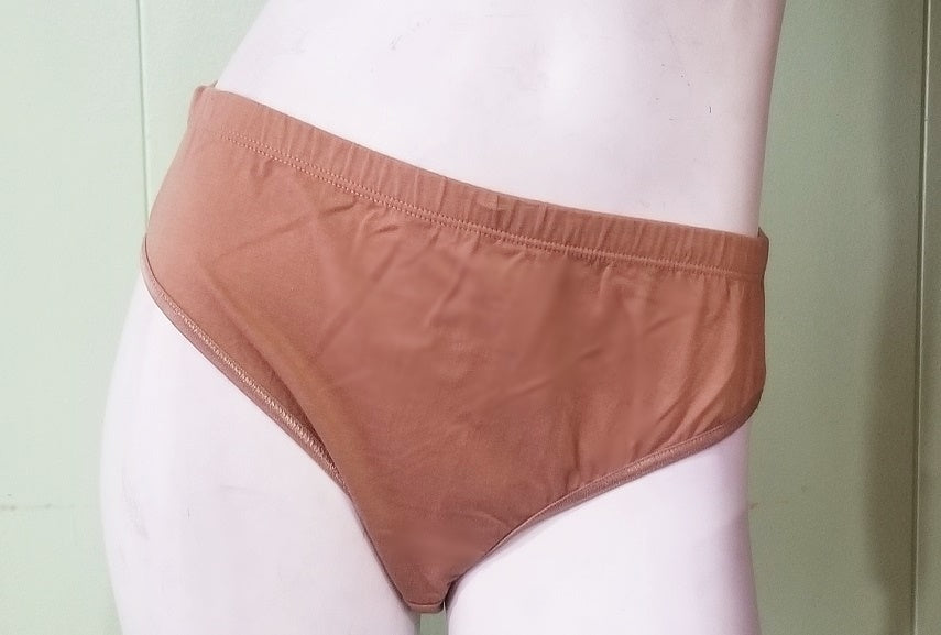 Brown Cotton Panties - Hi-Cut