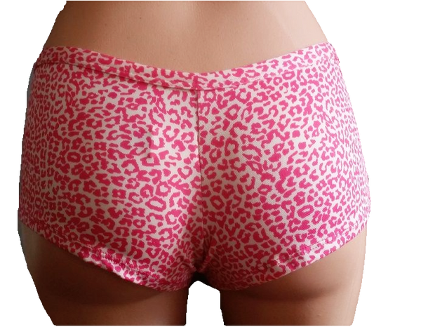 Pink Lace Leopard Print Boyshorts