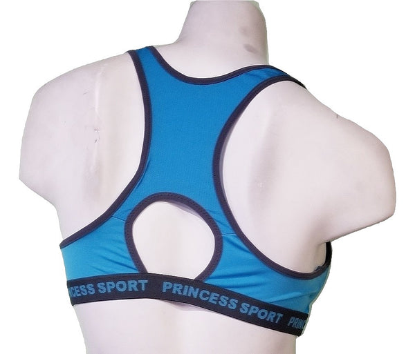 Set of 2 Plus-Size Sports Bras - Turquoise & Gray