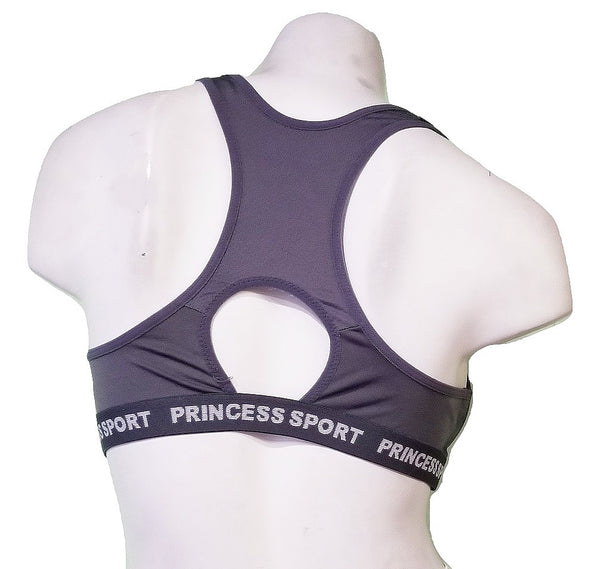 Set of 2 Plus-Size Sports Bras - Turquoise & Gray