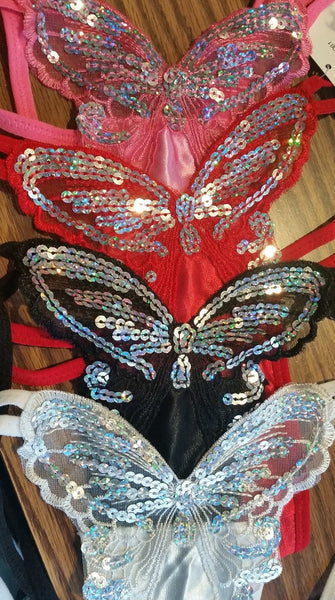 Sparkly Butterfly Thongs