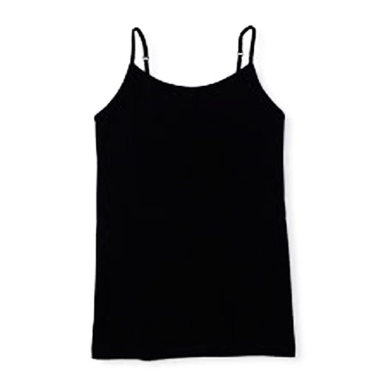 Girls' Cami Top with Shelf-Bra - Black