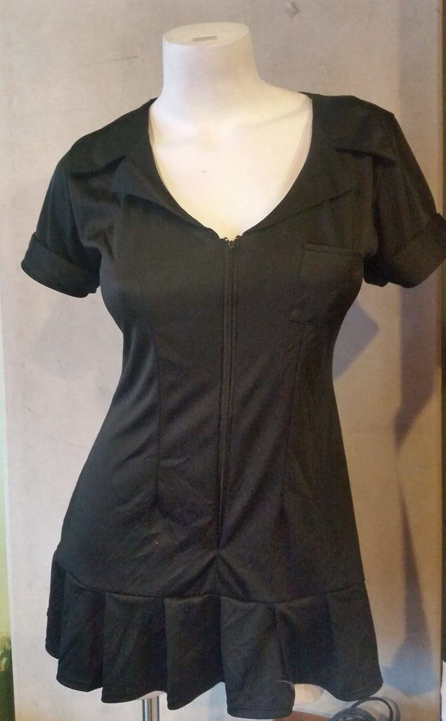 Assorted Black Zip-Front Dress