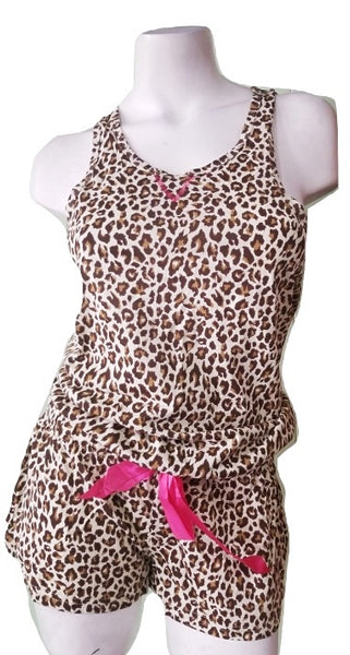 Flirty Romper with Leopard Print