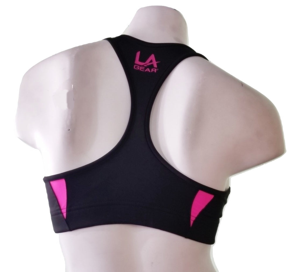 LA Gear Sports Bra - Black & Pink