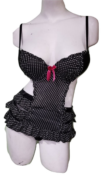 Sexy 2 Piece Swiss Dots Apron Set