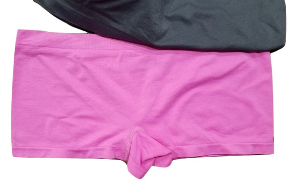 2 Pairs of Plus-Size Playboy Boyshorts - Black & Pink