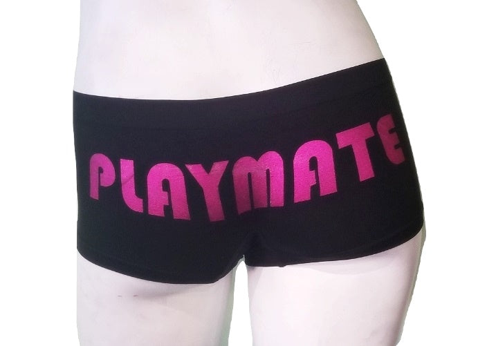 Playboy Boyshorts Pink Metallic Playmate - Small