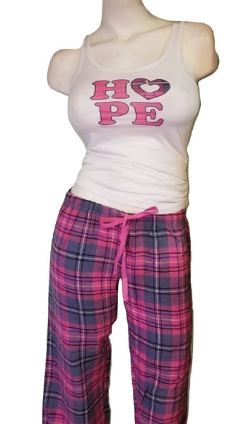 Plaid Capri PJ Set - Pink