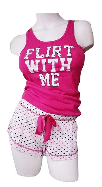 Pajama Shorts Bottom Set - Flirt with Me