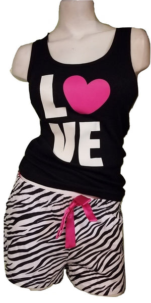 100% Cotton PJ Short Bottom Set - Zebra