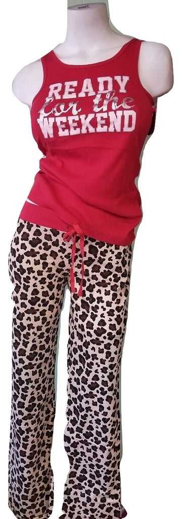 Red & Leopard Pajama Set