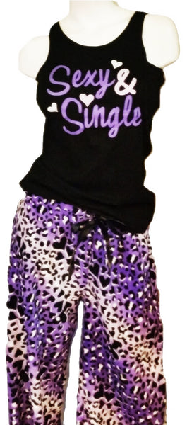 Purple Leopard Fleece PJ Set - Plus-Size