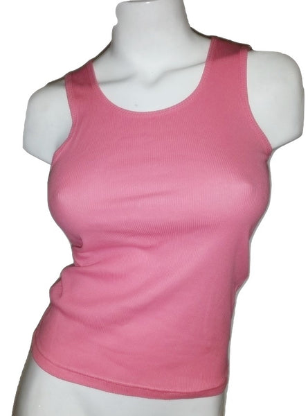 Ribbed Cotton Tank Top - Peach