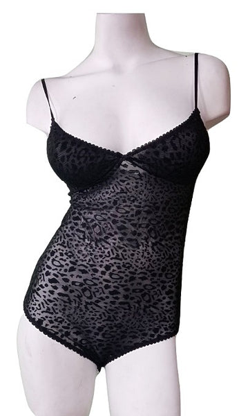 Animal Pattern Velvet & Mesh Teddy