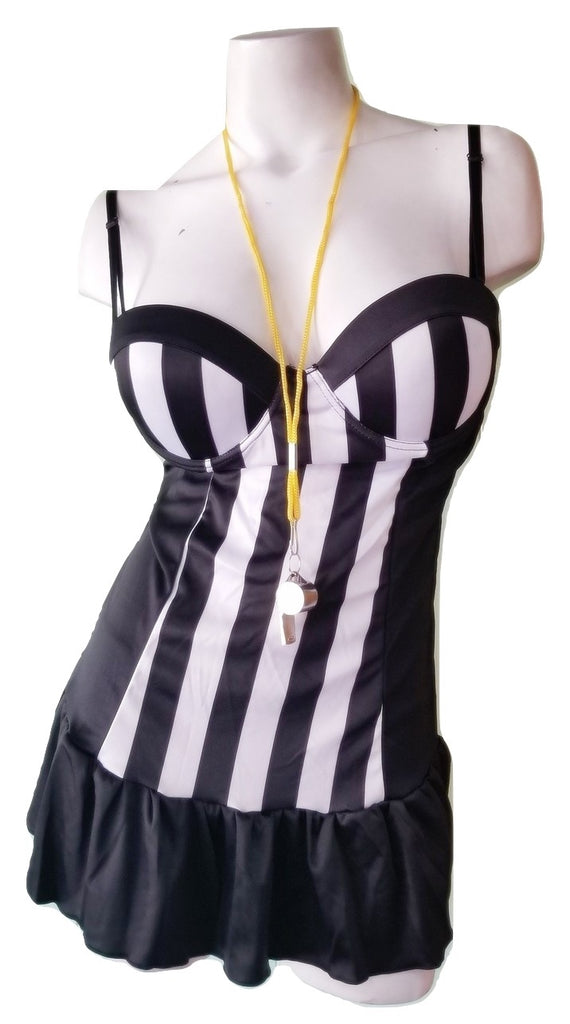 Women's Adult Sexy Referee Costume Halloween DressUp Outfit