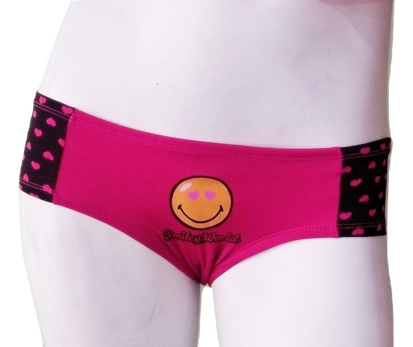 Pink & Black Hearts Boyleg Panties